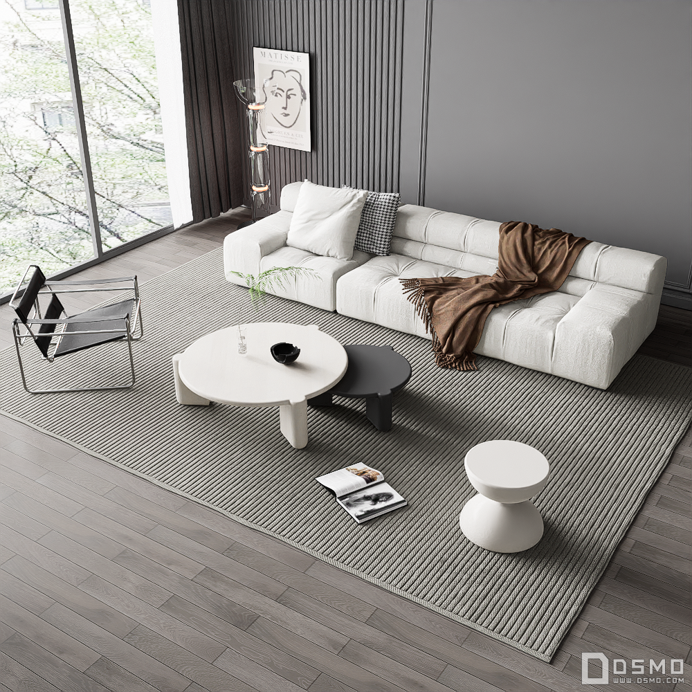 图片[1]-现代沙发茶几组合-D5模